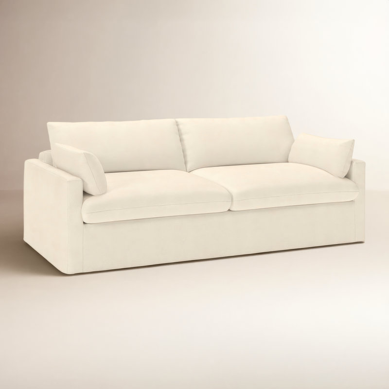 Luna 90" Cotton Sofa, Bayou Natural Canvas