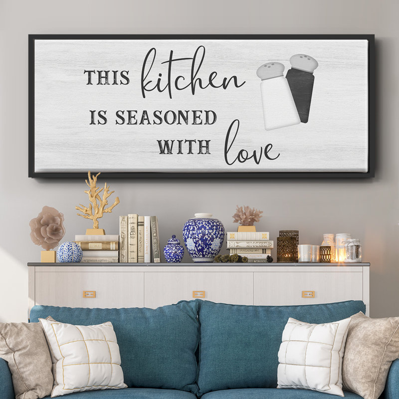 «Seasoned with Love», toile encadrée, H 12 po x l 30 po
