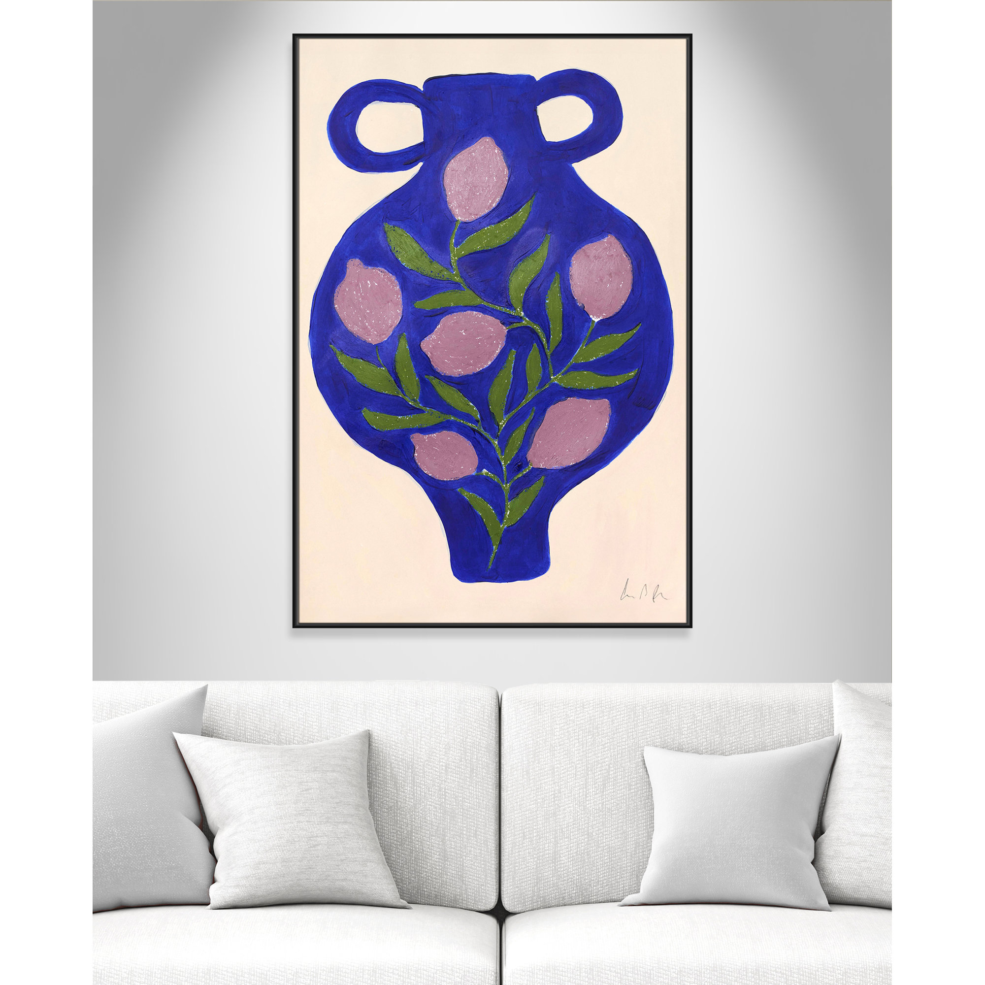 Vase No. 03 Print by Camilla Bergqvist, Black, 61.5" H x 41.5" W