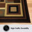 Tapis géométrique noir / brun Ferrell-2030194284