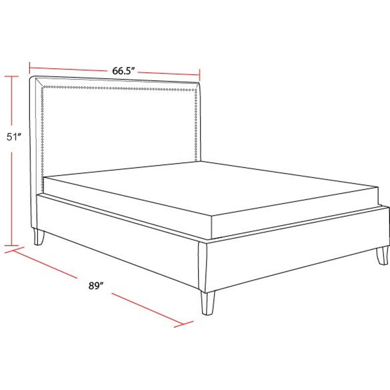 Cody Upholstered Standard Bed, Natural, Queen