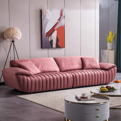 Coussin modulaire 100% polyester rose et noir