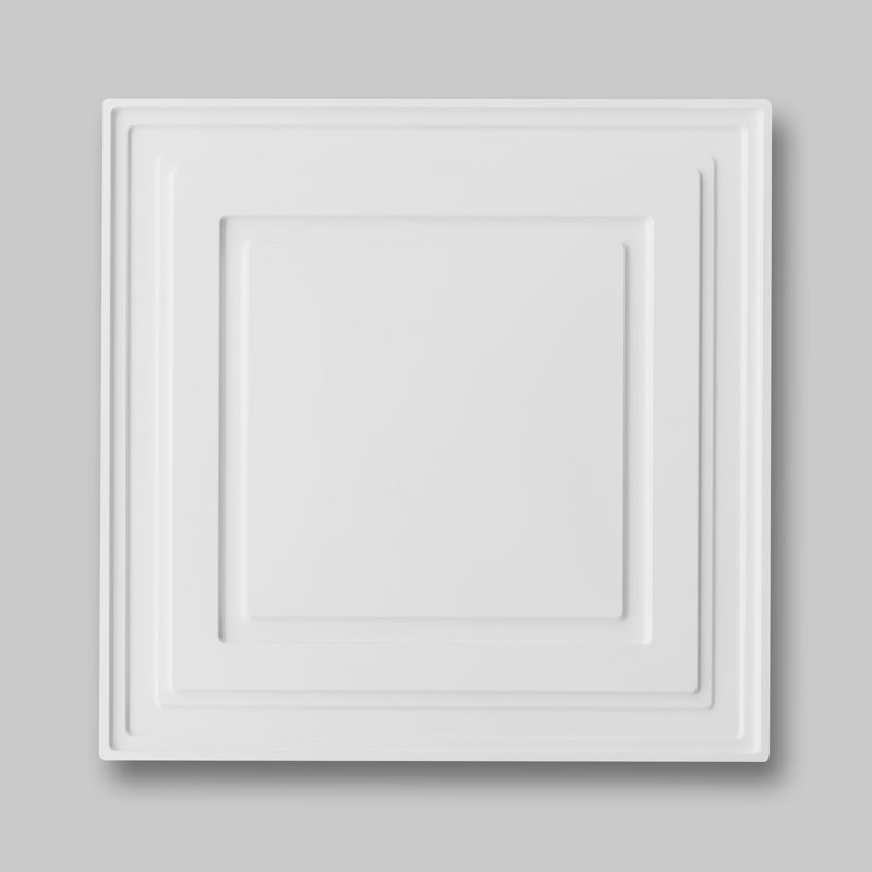 White Matte PVC 24'' Square Ceiling Tile