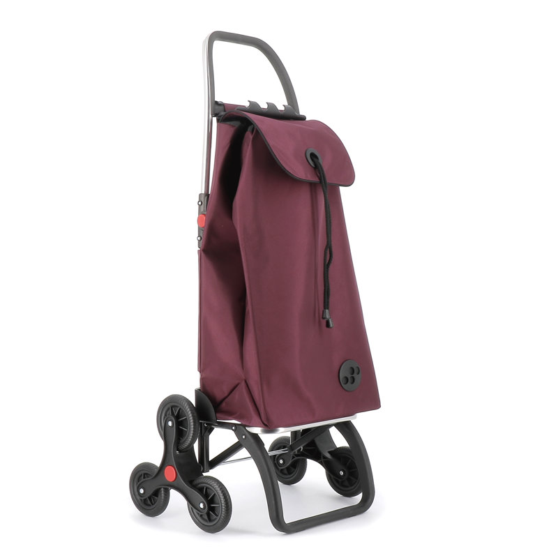 Shopping Trolley Rolser I-Max MF 6 Wheel Stair Climber Foldable, Bordeaux