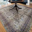 Tapis ivoire et noir noué à la main de haute qualité