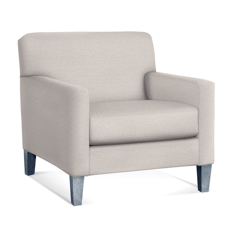 Tampa Armchair, White Textured Performance; 0865-91, Havana