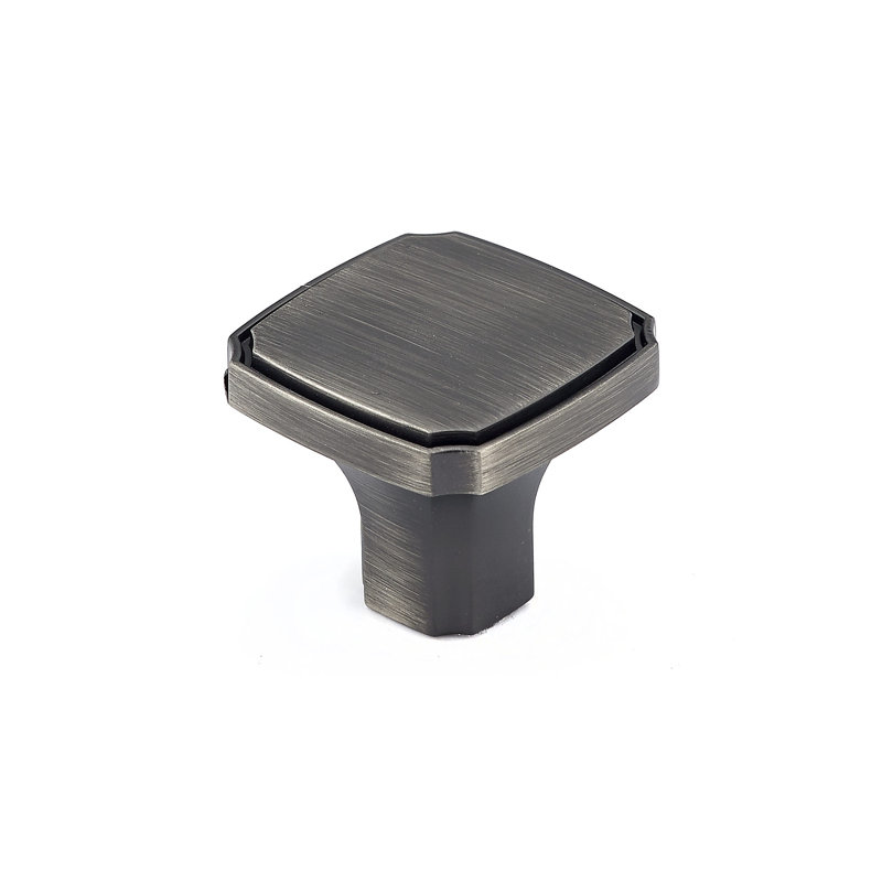 Expression Square Knob, Antique Nickel