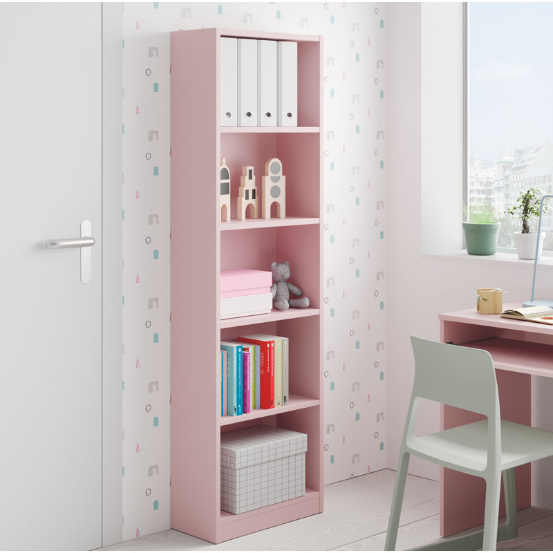 Pomona Bookcase, 201cm H x 80cm W x 28cm D, Pink