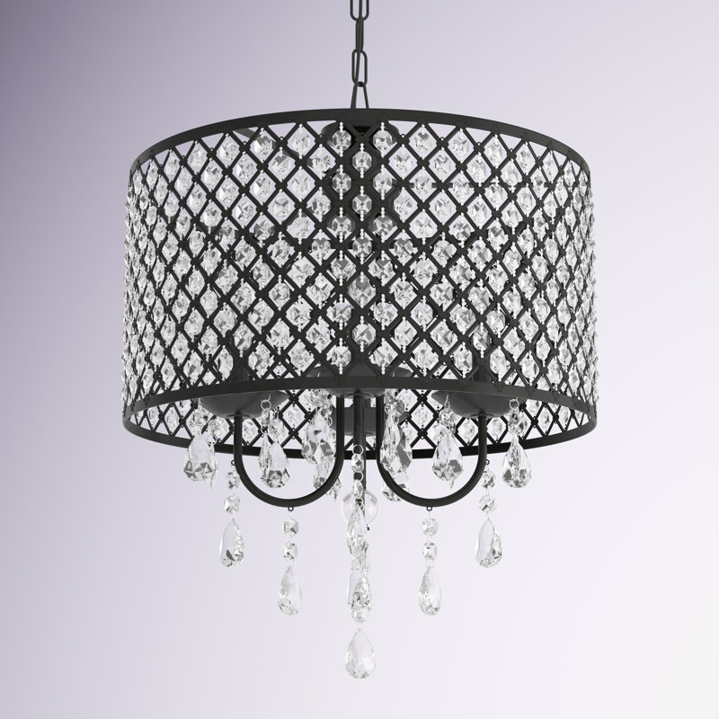 Sarai 4 - Light Dimmable Drum Chandelier