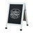 30" x 20" Magnetic A-Frame Chalkboard with Chalk and Eraser - White