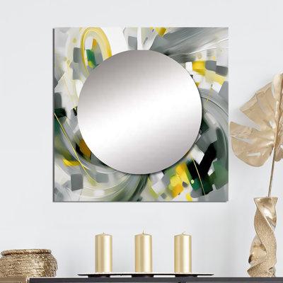 Lisann - Décoration murale scandinave à miroir carré pour chambre à coucher