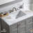 36'' Double Bathroom Vanity with Carrara Marble Top-82392968