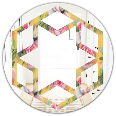 Miroir mural hexagonal étoile à main americana