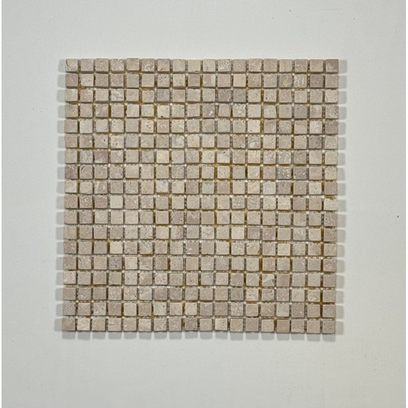 Tumbled Travertine Mosaic 5/8''X5/8''
