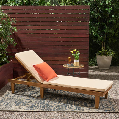 Chaise longue inclinable avec coussin Moulton