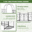 87" Tall Garden Arch with Gate, Planter Shelves & Trellises, Metal Arbour