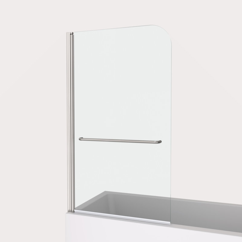 Pare-baignoire pivotant avec verre trempé de 1/4 po et barre à serviettes 3458