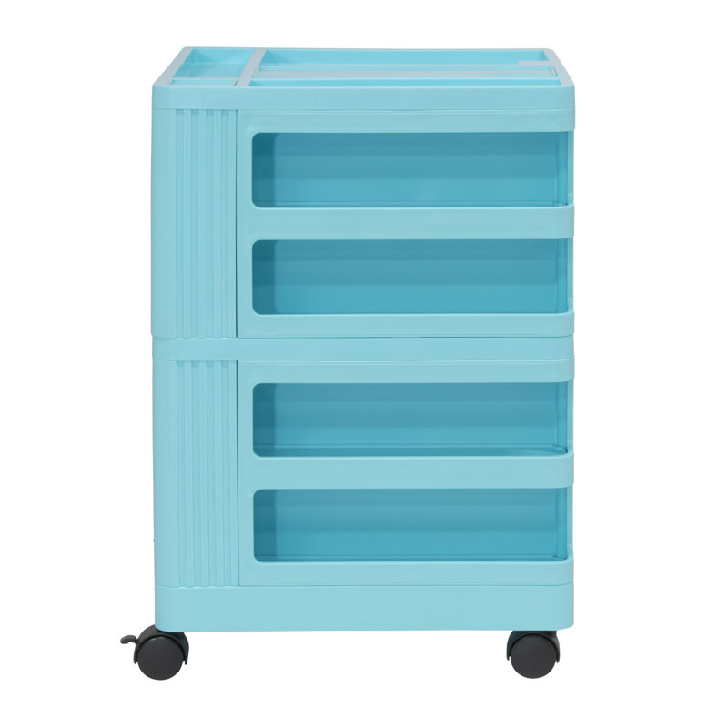 Commode à 3 tiroirs Zoitsa, Turquoise