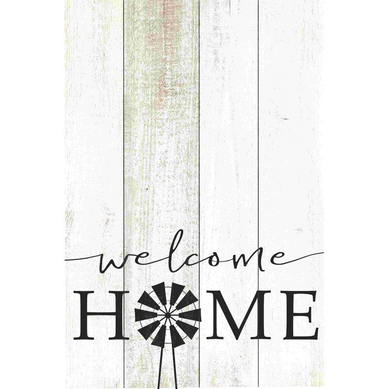 Welcome Home Wood, H 18 po x l 12 po