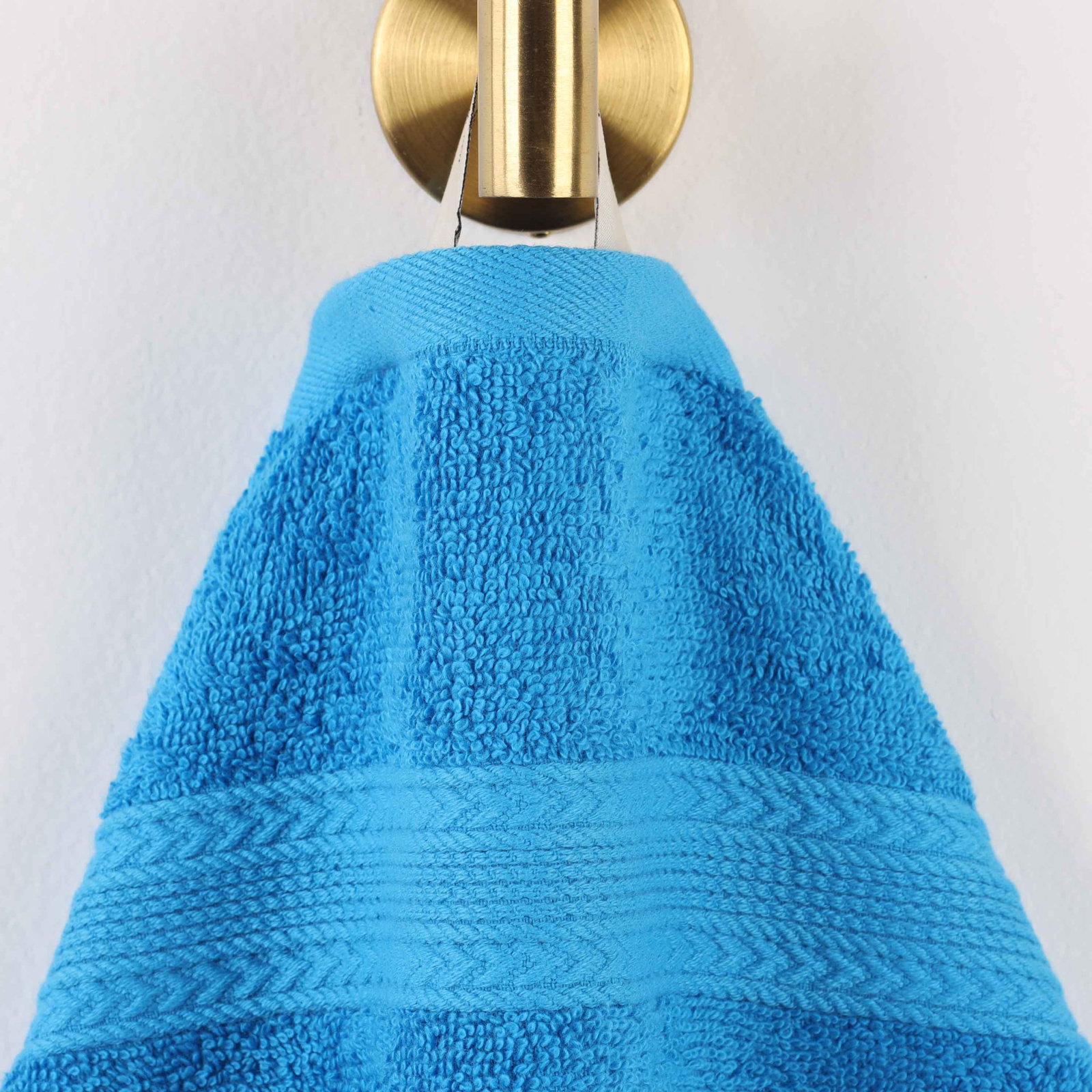 Simba Eco-Friendly Sustainable Cotton Washcloth Towel, Aster Blue