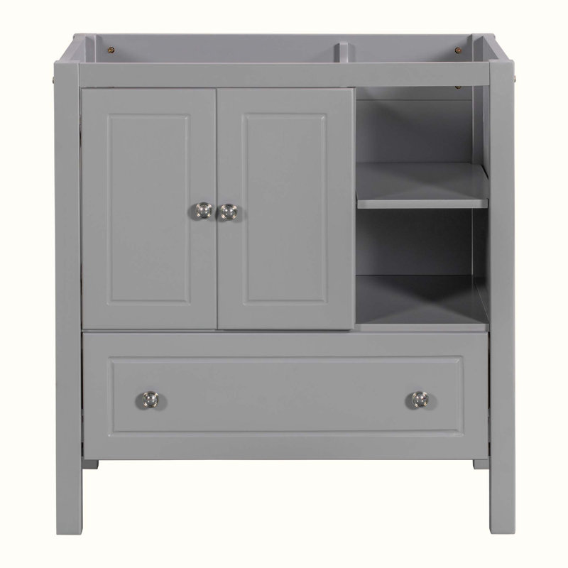 Base de meuble-lavabo simple 29,13 po seulement, Gris