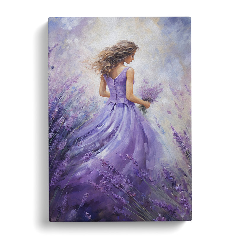 Lavender Flower Romanticism Art - Wrapped Canvas, 60cm H x 40cm W x 3cm D