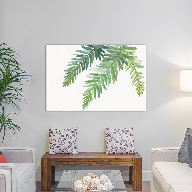 Ferns i, reproduction d’art sur toile tendue, H 26 po x l 40 po x P 1,5 po