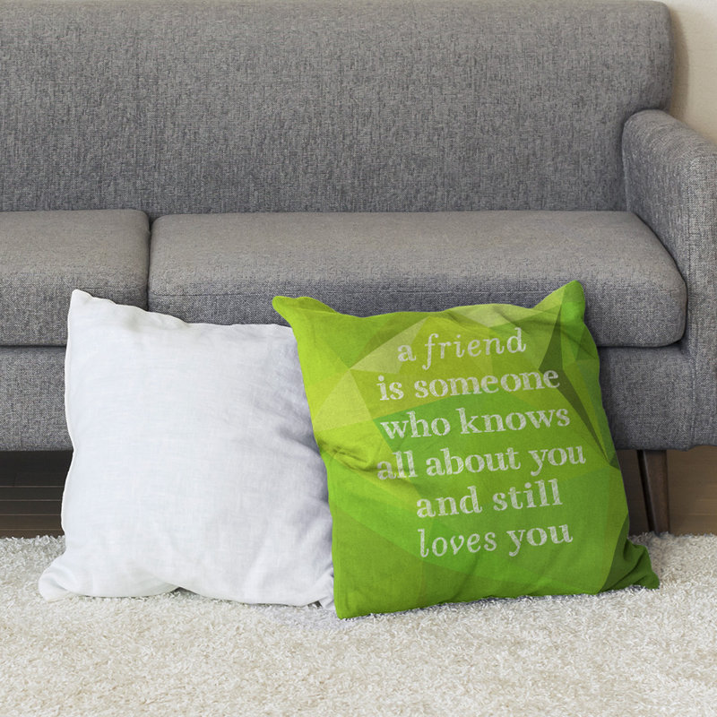 Coussin de sol pierres précieuses Love & Friendship, H 28 po x l 28 po, Péridot