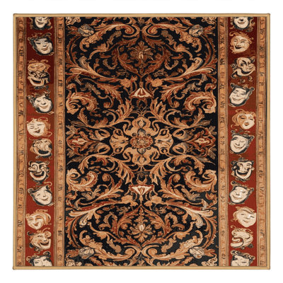 Machine Washable French Brown Area Rug