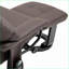 Fauteuil inclinable avec massage, pivotant à 360 ° en cuir de polyuréthane avec repose-pieds, brun noyer | Télécommande, poche latérale