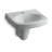 Pinoir Vitreous China U-Shaped Semi-Pedestal Bathroom Sink with Overflow-65046037-10940238