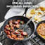 GreenPan Venice Pro Noir Tri-Ply Stainless Steel Healthy Ceramic Nonstick 8" and 10" Frying Pan Skillet Set, Matte Black Handle, PFAS-Free, Multi Clad, Induction, Dishwasher Safe, Oven Safe