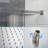 Dual Shower Head In Brushed Nickel - 10 Inch Square With -Balanced Valve, Nozzle And Handheld For A Pleasant Hygienic Wall Mounted Stainless Steel Brass Made Valve