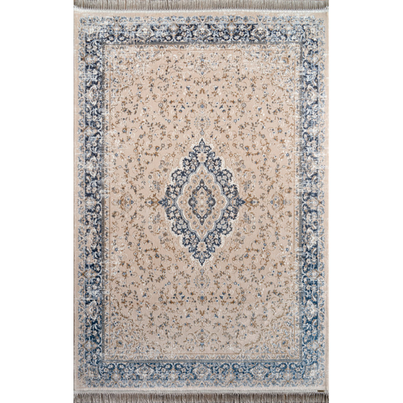 Tearesa Cotton Oriental Rug, Rectangle 5'3" x 7'6"