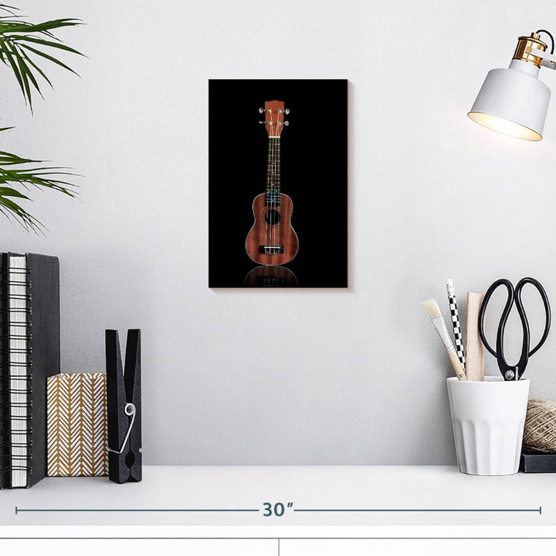 Abarca Wooden Ukulele, 12" H x 8" W