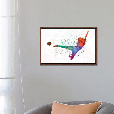 Woman Soccer Player 02 by Paul Rommer - Painting on Canvas