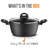 Nutrichef Replacement Part-Cooking Pot With Lid, 2.1 Quart, Small, Black