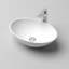 Lavabo pour salle de bain à surface solide blanc mat Minimalist - l 20,02 po x l 14,08 po x H 5,88 po