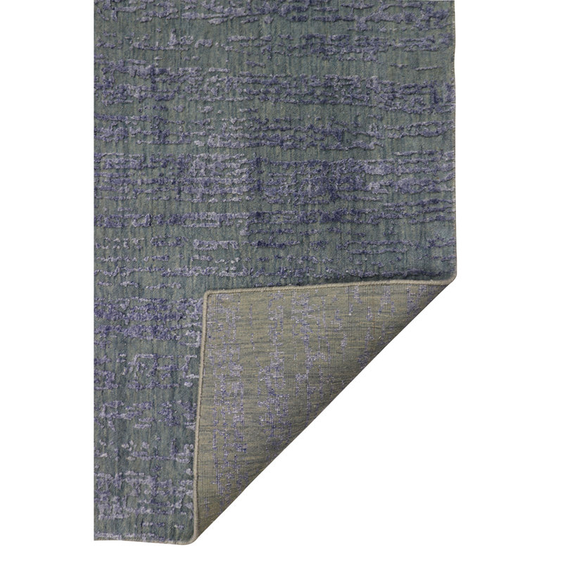 Hand Woven Wool Striped Area Rug, Rectangle 8' x 10'