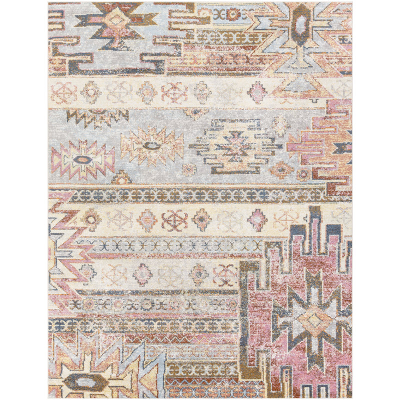 Coronita Light Slate/Rust/Charcoal Rug, Rectangle 200 x 274cm