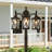 Full Post Light With Dusk To Dawn and Built-In Outlet 