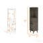 Armoire de rangement d'angle, 1 tiroir, 2 tablettes - Standard-129911400