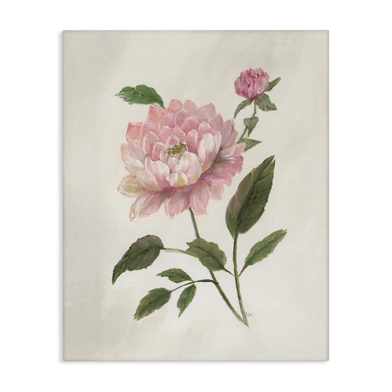 Art mural simple sur toile, "Dahlia", par Nan, H 40 po x l 30 po