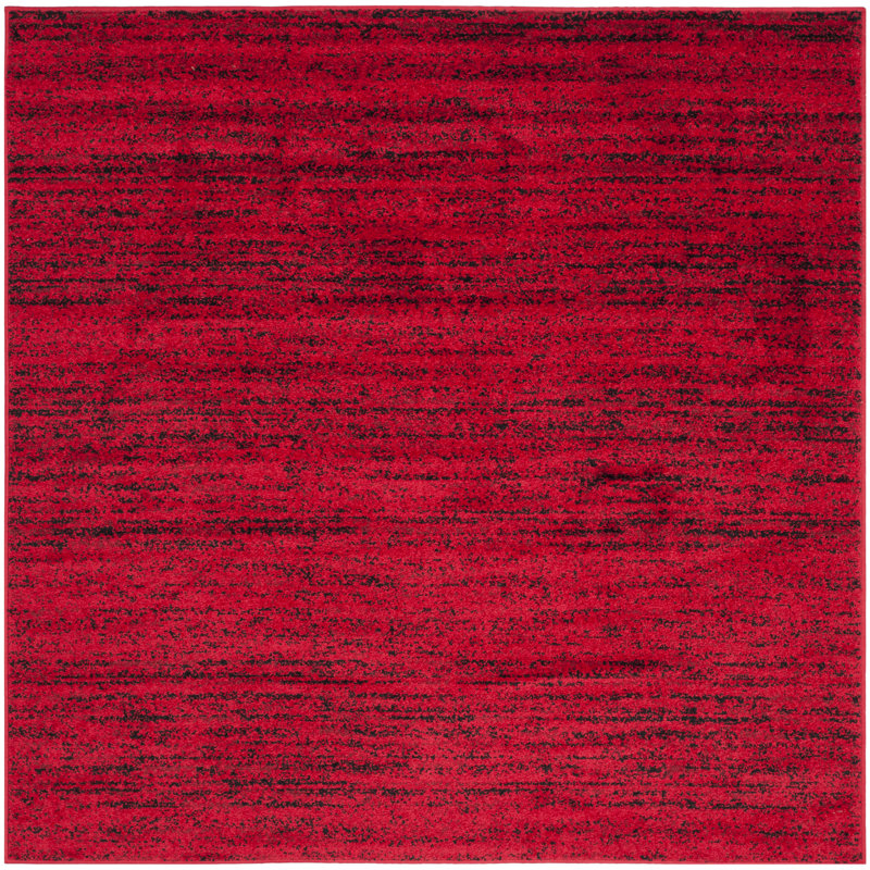 Riebe Red/Black Area Rug, Square 6'