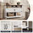 Chaseburg Console Table Farmhouse Entryway Table with 2 Cabinets