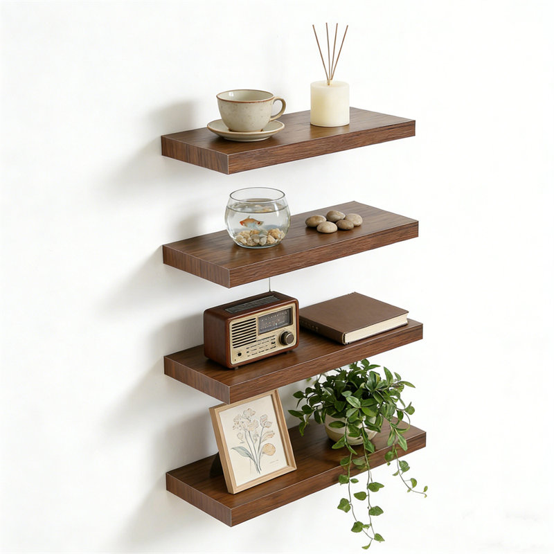 4 Pack Floating Shelves for Bedroom, Kitchen, or Living Room