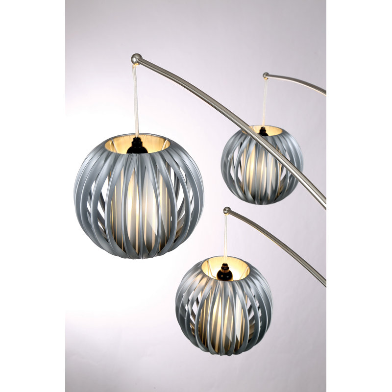 Lampe sur pied à branches 91 po Gerrald, Gris