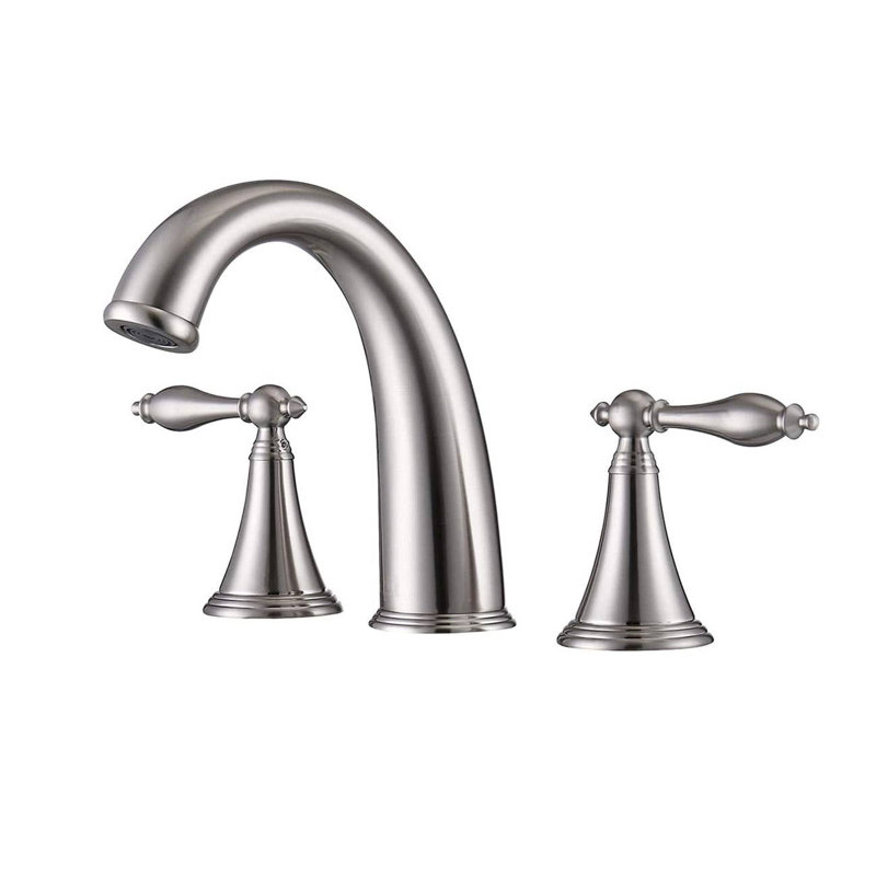 Widespread 2-handle Bathroom Faucet, Brushed Nickel