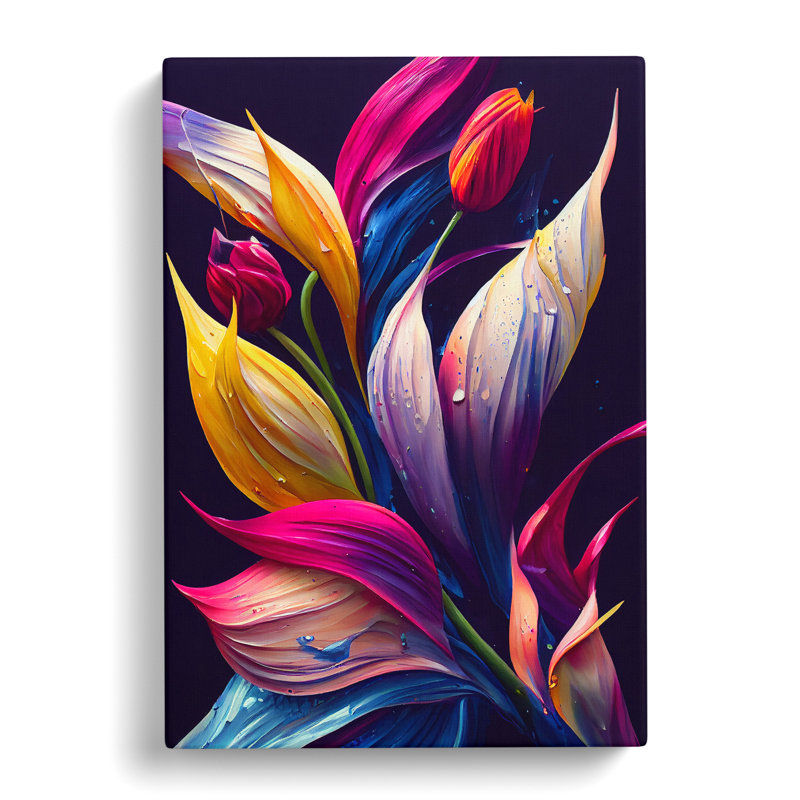 Vibrant Flowers No.6 - Wrapped Canvas Print, 60cm H x 40cm W x 3cm D