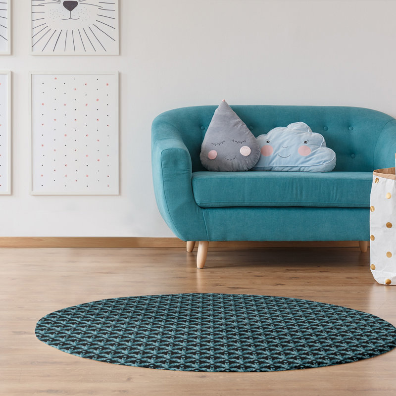 Chenille Indoor Rug, Round 5'